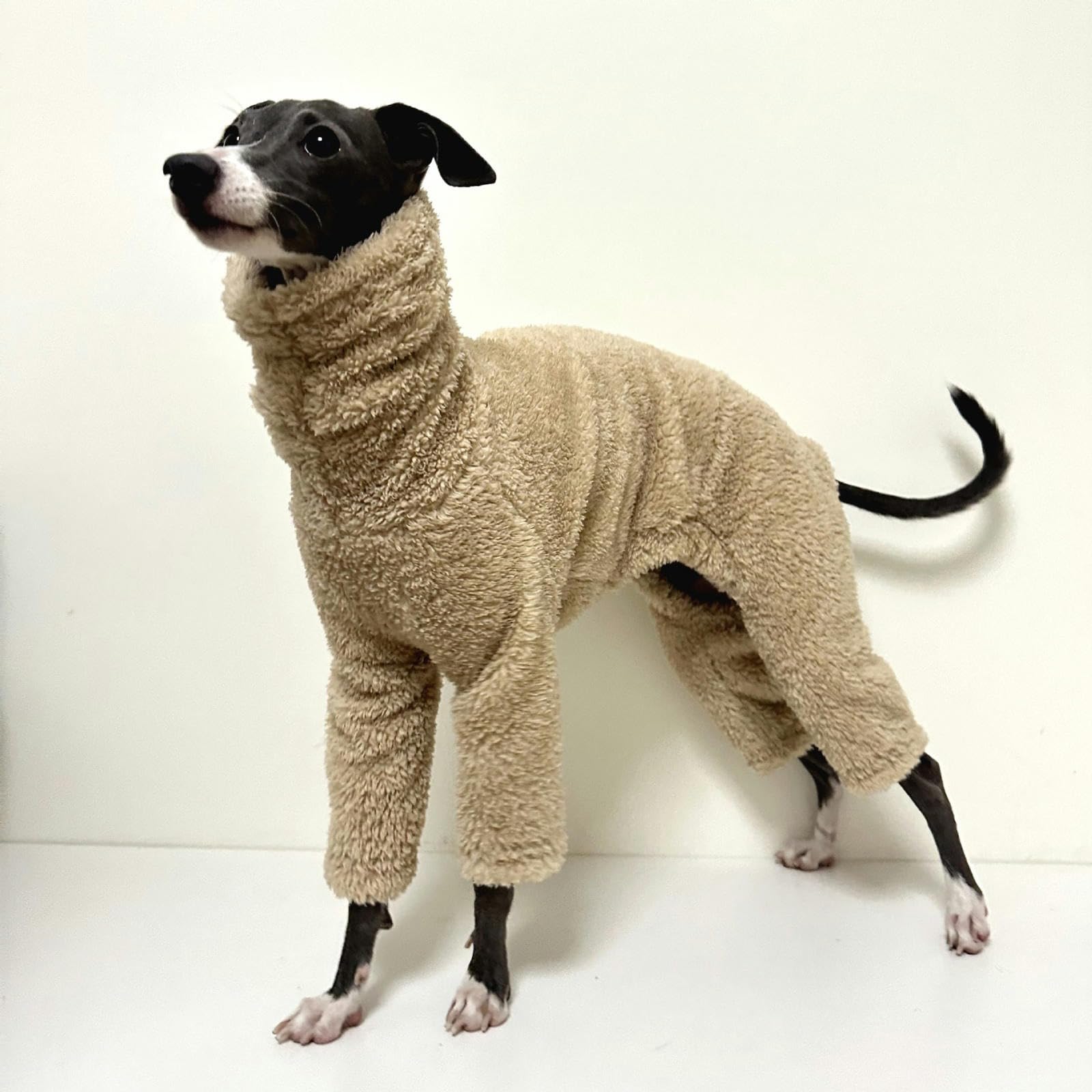 Amazon | UOSIA Fleece犬のレオタード全身犬の足のコート柔らかく